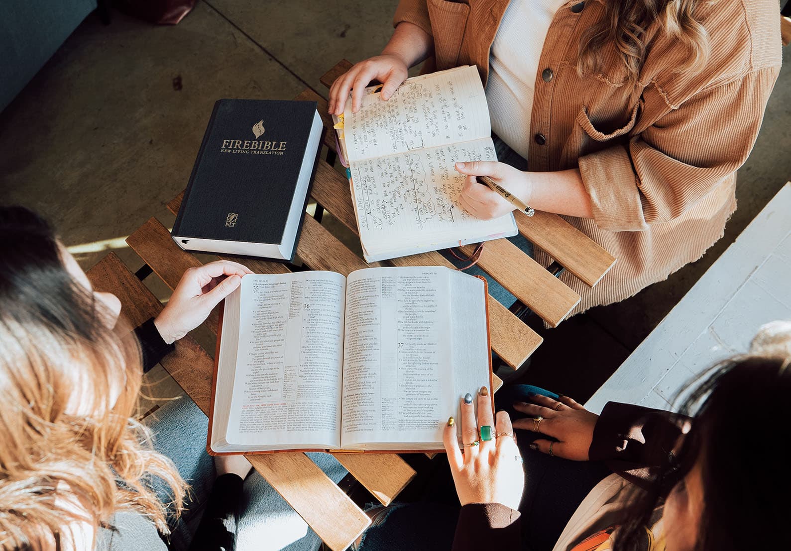 FireBibles on a table